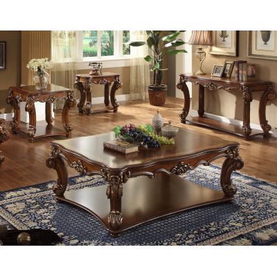 China Longhao Furniture Living Room Showcase Solid Wood High Quality American Style Home Coffee Table for sale