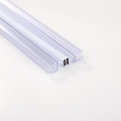 China Modern Bathroom PVC Flexible Water Strips Magnetic Shower Door Seals For Curved Glass for sale