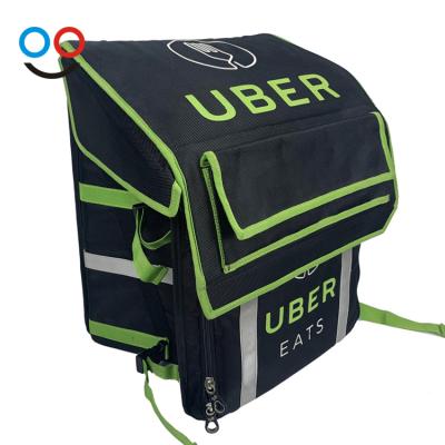 China Waterproof High Quality Factory Customized Uber Eats Pizza Lunch Food Delivery Insulated Thermal Bag Rides For Bike for sale