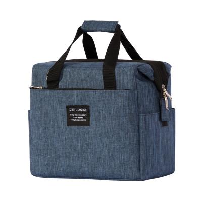 China Waterproof Oxford Cloth Lunch Shoulder Portable Takeaway Simple Lunch Insulated Eco Cooler Bag for sale