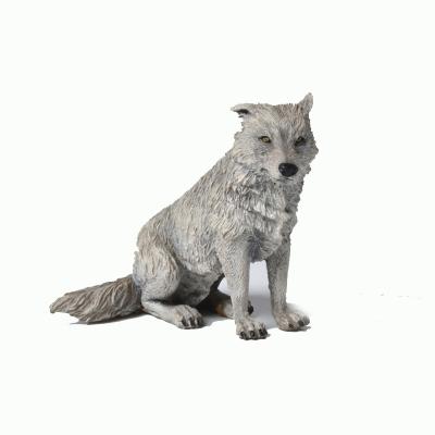 China Other 2021 Customs OEM Resin Wolf Statue For Sale Realistic Wild Animal Garden for sale