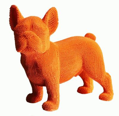 China Other Particle Resin European Creative Cute Animal Ornaments French Bulldog Statue for sale