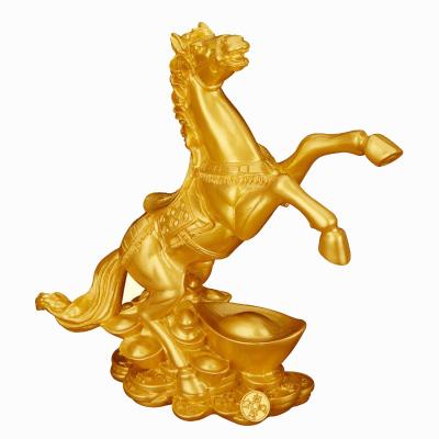 China China Hot Sale Resin Horse Sculpture Antique Brass Statue, Golden Horse Statue for sale