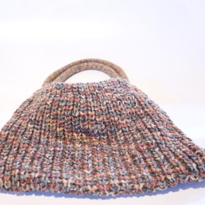 China Acrylic Handmade Knitted Organizer Totes Polyester Hand Knitting Bag Knit for sale