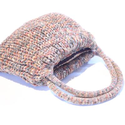 China Special Color Polyester Acrylic High Quality Eco Knitted Storage Hand Knitted Bag for sale