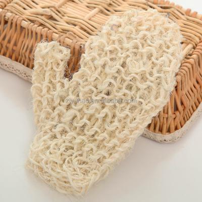 China Eco-friendly Natural Sisal Hemp Exfoliating Bath Glove Bath Scrub Exfoliating Shower Gloves for sale