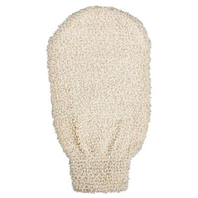 China EXFOLIATE Natural Plant Fiber Bath Exfoliating Gloves Scrubber Loofah Mitt Washcloths, Soft Hemp Bath Gloves for sale