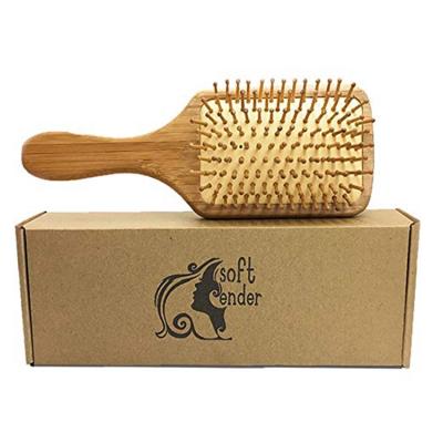 China Cushion Natural Bamboo Hair Brush for Thick, Straight, Long, Curly, Wavy, Short Hair for sale