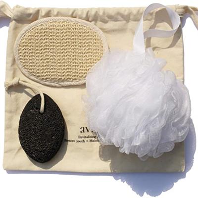 China Convenience Pedicure Foot Backrest Spa Bath Gifts, Mesh Pouf Foot Pumice Loofah Pads Exfoliating Shower Ball Sponge for sale