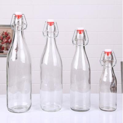 China Beverage Stopper Swing Top Glass Bottles For Drinks Oil Vinegar Leak Proof Caps for sale