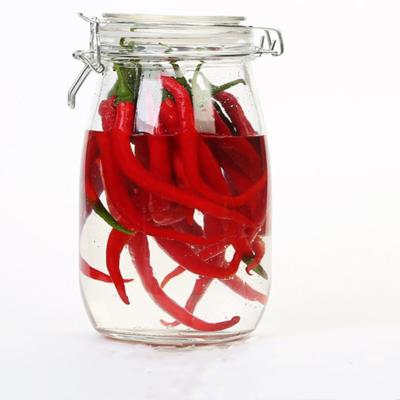 China Freshness Preservation Wholesales Factory Price Glass Jar With Metal Clip for sale