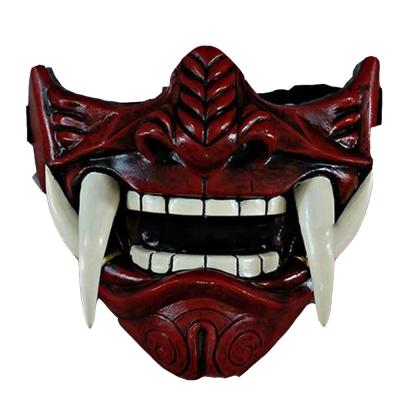 China New Prajna Injection Molding Red Prajna Mask Halloween Jewelry Cosplay Horror Halloween Mask for sale