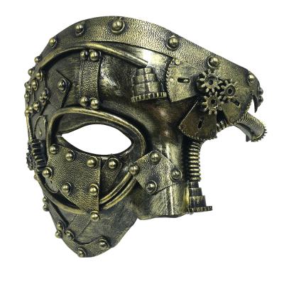 China Halloween Styles Halloween Steampunk Mask Dress Up Face Mask Masquerade Cosplay Props Halloween Mask zu verkaufen