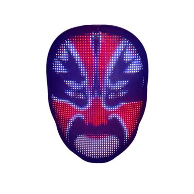 China Halloween Styles Mask New Product 2021 Luminous Editable Halloween Mask LED Mask DIY Holiday Party Face-Changing Mask zu verkaufen