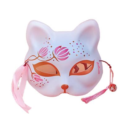 China New PVC Hot Pink Sakura Cat Series Japanese Fox Mask Halloween Mask Fashion Party Mask 2021 zu verkaufen