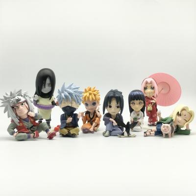 China Cartoon toy 8 pieces of Haruto GK Haruto Q version doll from anime model GK cosplay Kakashi Sasuke Osamaru Jiraiya garage kit decoration à venda