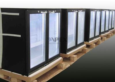 China 210L Two Swing Doors Glass Door Beer Cooler with Famous Moto , Back Bar Refrigerator for sale