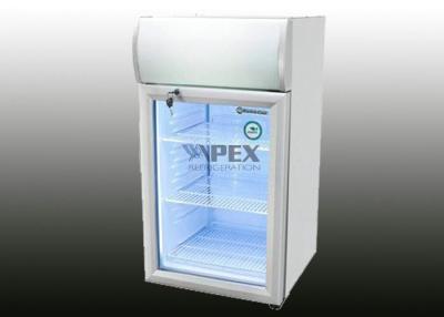 China Glass door Countertop Display Fridge with Fan Asisted Cooling / water tray for sale