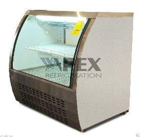 China Stainless Steel Curve glass cold Deli Display Cooler for freash meat for sale