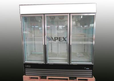 China Apex Free Standing Upright Display Freezer / 3 glass door freezer for sale