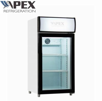 China 80L Fan Assisted Cooling countertop display refrigerator CE CB ROHS for sale