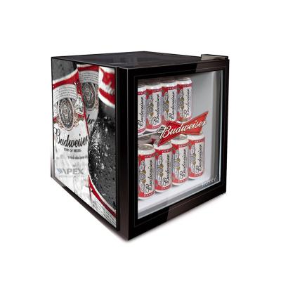 China American Style glass front mini fridge Upright mini bar refrigerator for sale