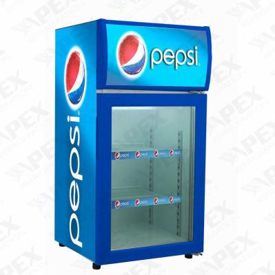 China Hotel Beverage Cold Store Countertop Display Fridge Mini With Canopy 0℃ - 8℃ for sale