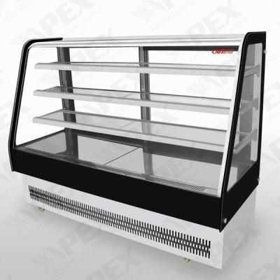 China Three Shelf Glass Bakery Pastry Cake Showcase Chiller 2'C - 8'C 3 Years Warranty for sale