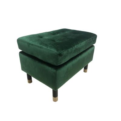 China EUROPEAN upholstered luxury green antique style fabric stool bench European storage shoes changing stools for sale