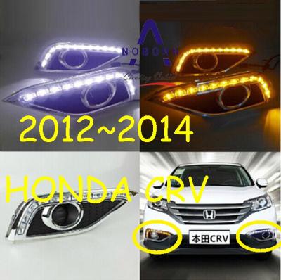 China 1set Car CRV Bumper Headlight For CRV Running 2012~2014y Car Accessories LED Daytime Running Light DRL Headlamp For Crv Fog Light Car for sale