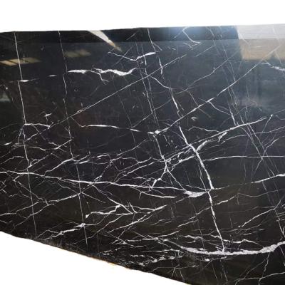 China Modern Hot China Sail Aziza Marquina Black Cheap Marble With White Roots For Flooring Or Interior Wall Tiles for sale