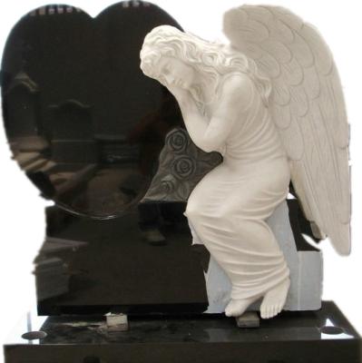 China EUROPEAN Monuments Marble Gravestones Marble Book Heart Wine Angel Grave Yard Headstones for sale