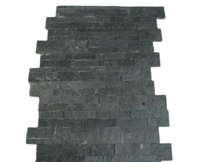 China Non-acid traditional interior and exterior decoration black slate stone stacked wall panels for wall or for floor paving for sale