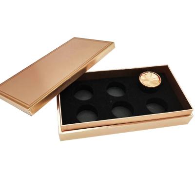 China Recycled Materials Custom Cardboard Gift Box Lid And Paper Packaging Base Box With Foam Insert For Tea Box for sale