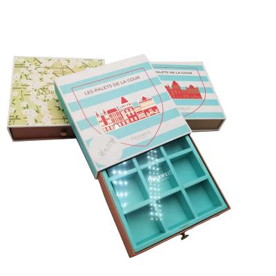 China Handmade hot chocolate packaging food packaging drawer chocolate box packaging design with cleavage for sale