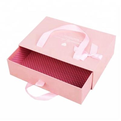 China Handmade Apparel Cardboard Packaging Boxes For Clothes Skin Care Packaging Box Custom Logo Pink Gift Telescope Boxes for sale