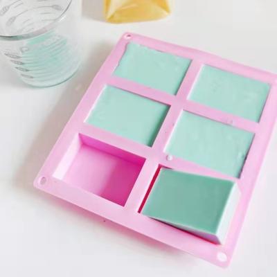 China 6 Cavity Viable Silicone Mold Chocolate Dessert Soap Making Mold Mini Loaf Bread Pan Baking Tray for sale