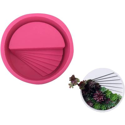 China Small Silicone Molds Flower Pot Silicone Mold Viable Succulent Planter Kids DIY Concrete Planter Molds for sale