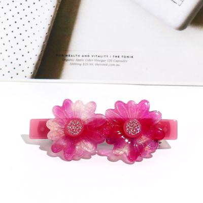 China Hair claws of hair accessories 9cm long and French hair clips hair clips women cellulose acetate flower barrette hair clips hair accessories for sale