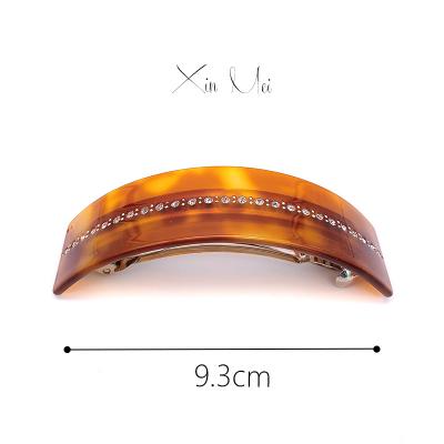 China Fashionable french barrette hair clip Acetate wholesale amber barrette crystal cellulose hair clip for women hair accessories french clips for sale