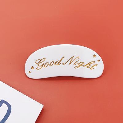 China Fashionable Hot Girls Hair Clips Hair Clips Acetate Logo Gold Logo Hair Clips Sweet Letter Word Card Font Hair Accessories Clips Barrettes for sale