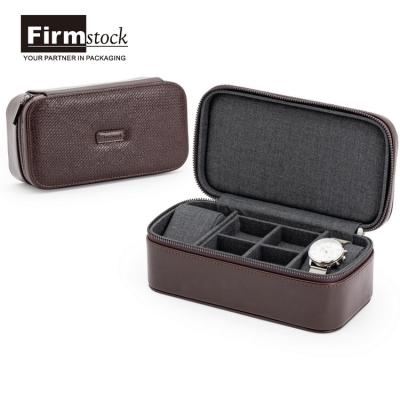 China 2022 New Design Leather Watch Box With Zipper Luxury Packaging For Traveling And Business for sale