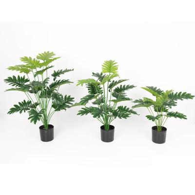 China Home Decor 70cm Monstera Plant Bonsai Tree High Quality Environmentally Friendly Artificial Indoor Plastic Plant Bonsai for sale