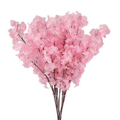 China Decorate Artificial Flower Arrangements Cherry Blossom Branches Wedding Decor Artificial White for sale