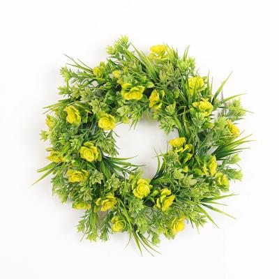 China Wedding Artificial Rose Flower Wreaths Fall Wreath Hydrangea Wreath Wholesale For Door Floral Wreath for sale