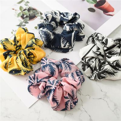 China Custom Fashion Yucat Print Women Scrunchies Hair Ties Ponytail Holders Elastic Hair Accessories Wholesale for sale