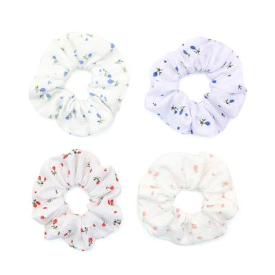 China Floral Yucat 2020 Cute Floral Scrunchies Hair Ties News Rope Ponytail Holders Women Girls Accessories Elastics for sale