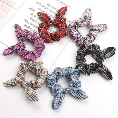 China Wholesale Rabbit Yucat Ribbon Scrunchies Accessories Hair Ties Shape Korean Women Bars Rabbit Scrunchies For Hair for sale