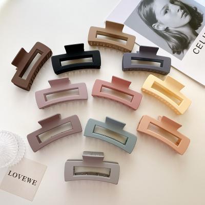 China Wholesale Fashion Yucat Women Shape Material Picosecond Large 10.5cm Matte Hair Claw Large Hair Clips For Thick Hair for sale