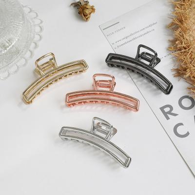 China High Quality Korean Fashion Yucat Alloy 7.9 Cm Hair Accessories Clips Women Metal Hair Claw For Long Hair for sale